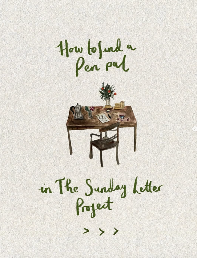 Want a pen pal? Join the Sunday Letter Project with us! 💌