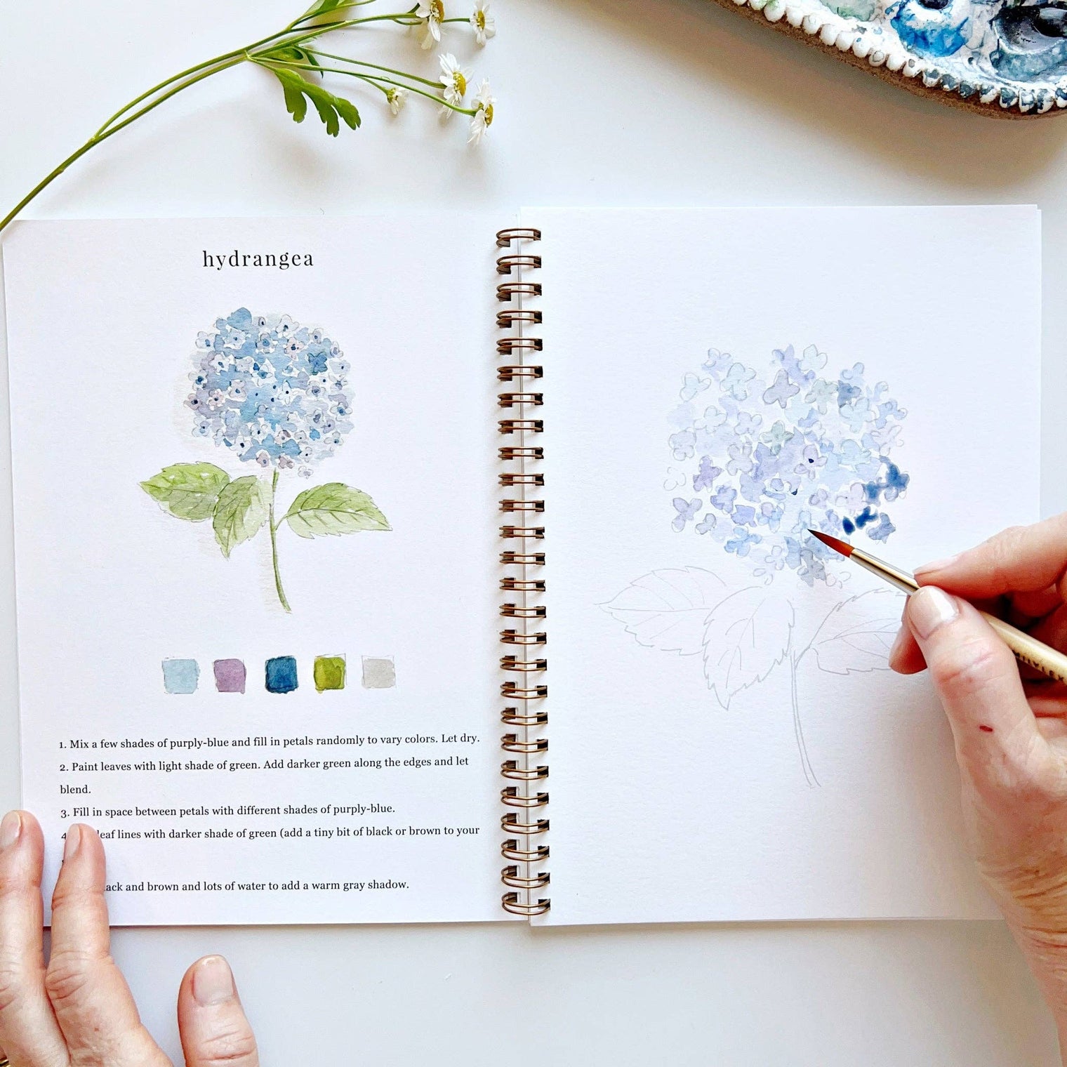 Flowers Watercolour Workbook