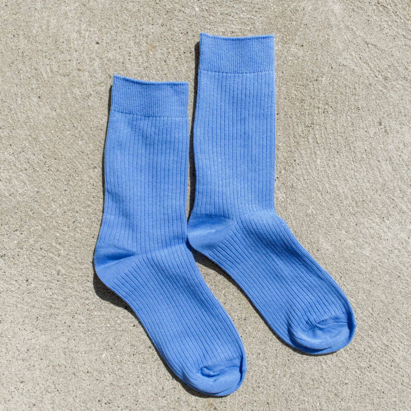 Bondoodle - Everyday Cotton Crew Socks in Poolside Blue