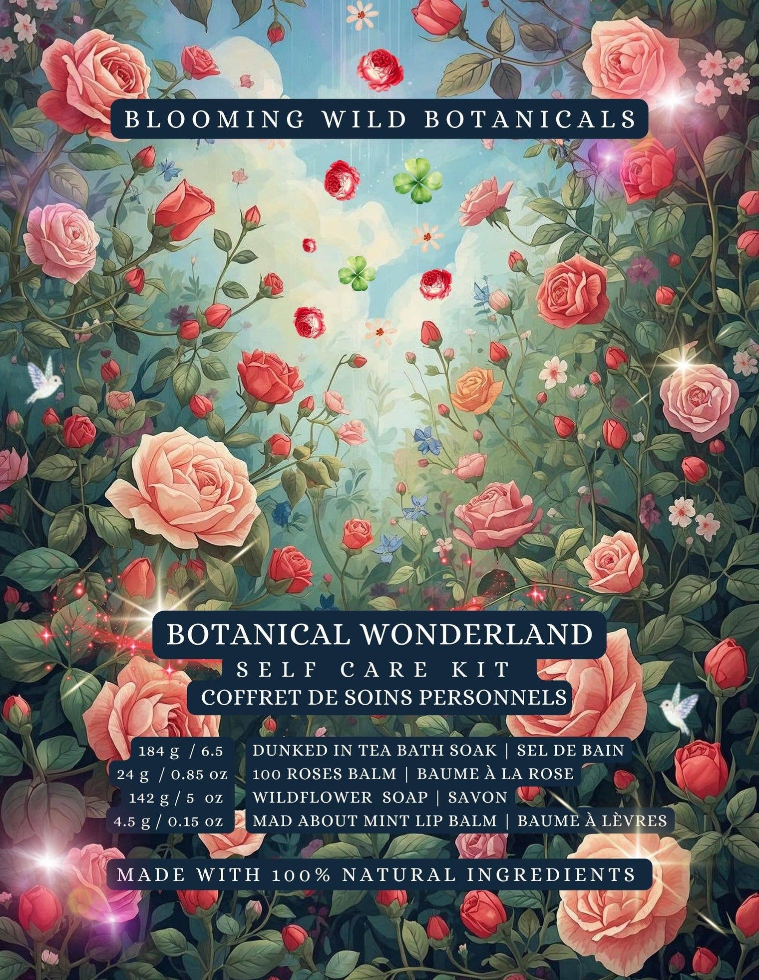 Blooming Wild Botanicals - Botanical Wonderland Self Care Kit | 4 Piece Gift Pack