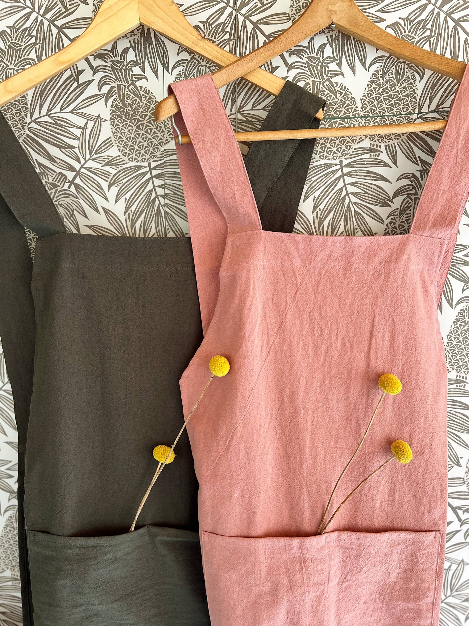 Cate Paper Co. - Dusty Pink Cross Back Apron