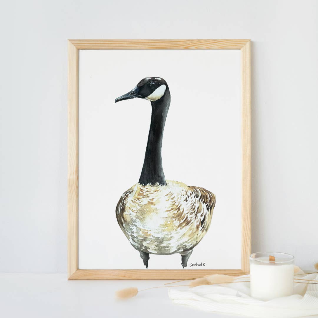 Plumes & Blossoms - Canadian Goose Print