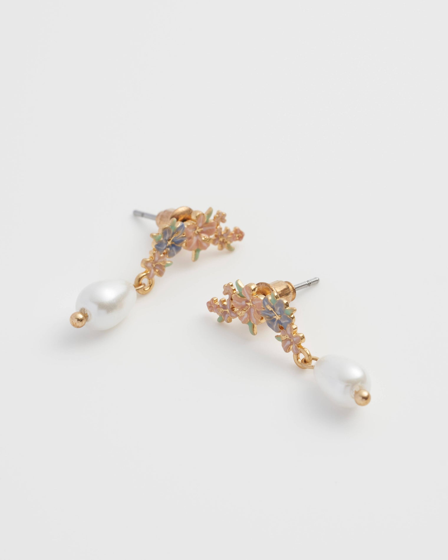 Fable England - Hibiscus & Pearl Earrings