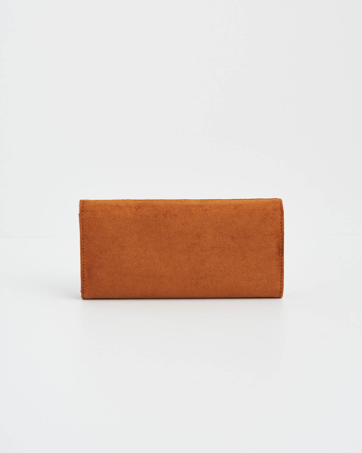 Fable England - Floral Tan Faux Suede Embroidered Purse