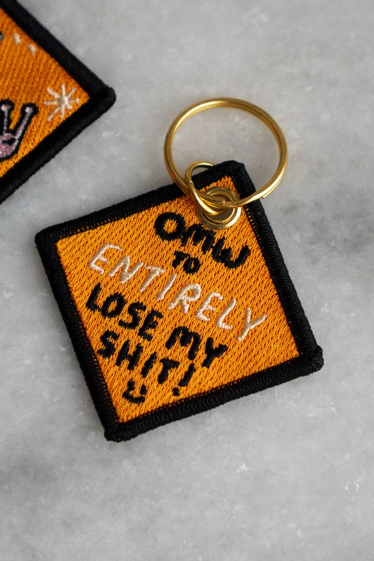 Stay Home Club - Lose My Shit - Embroidered Keychain