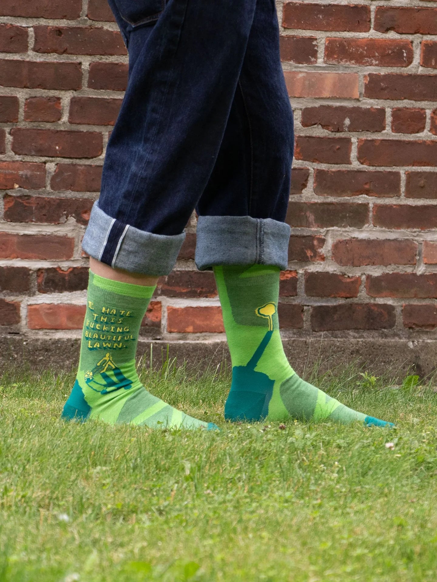I Hate This Fucking Beautiful Lawn Crew Socks