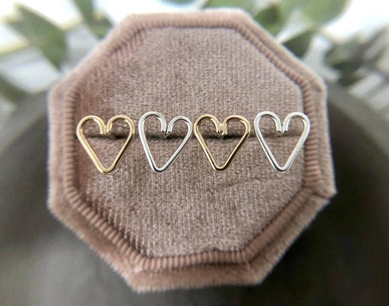 Open Fire Jewellery - Heart Studs