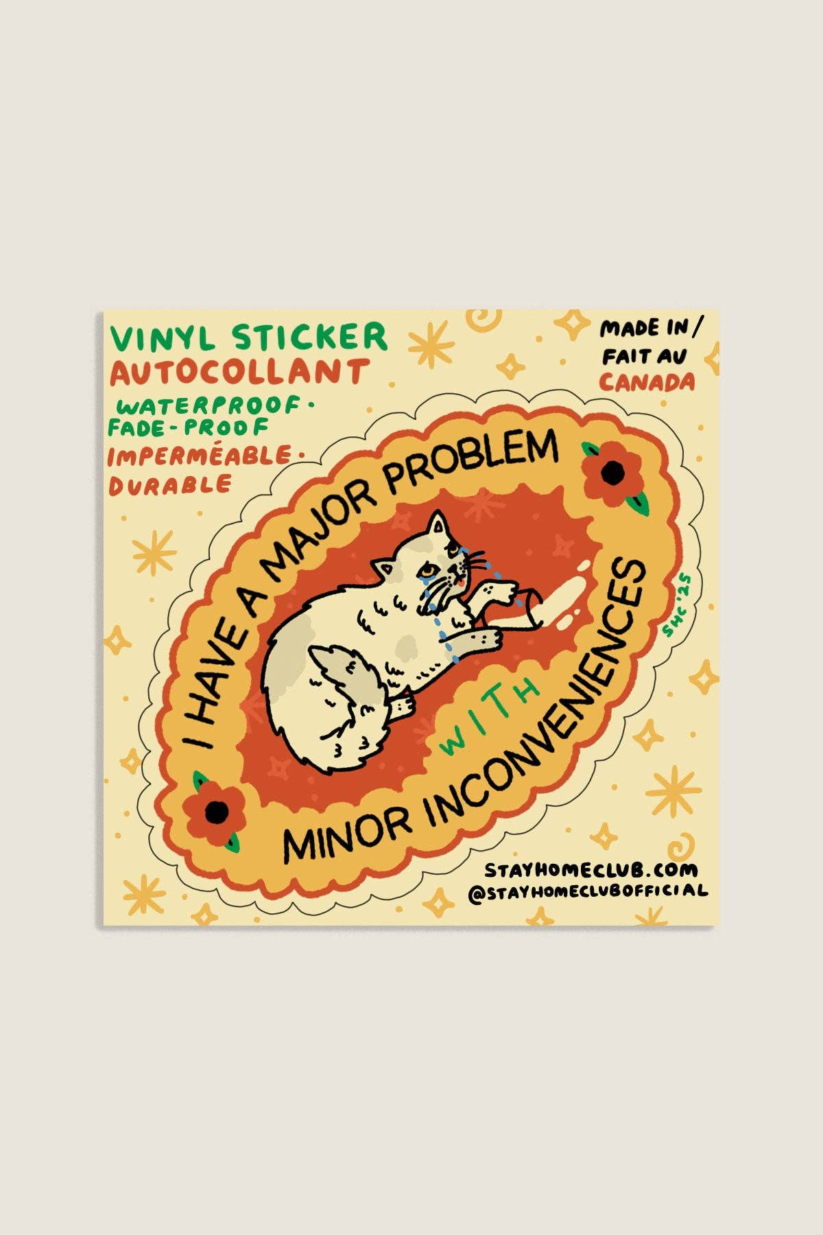 Stay Home Club - Major Problem Vinyl Sticker