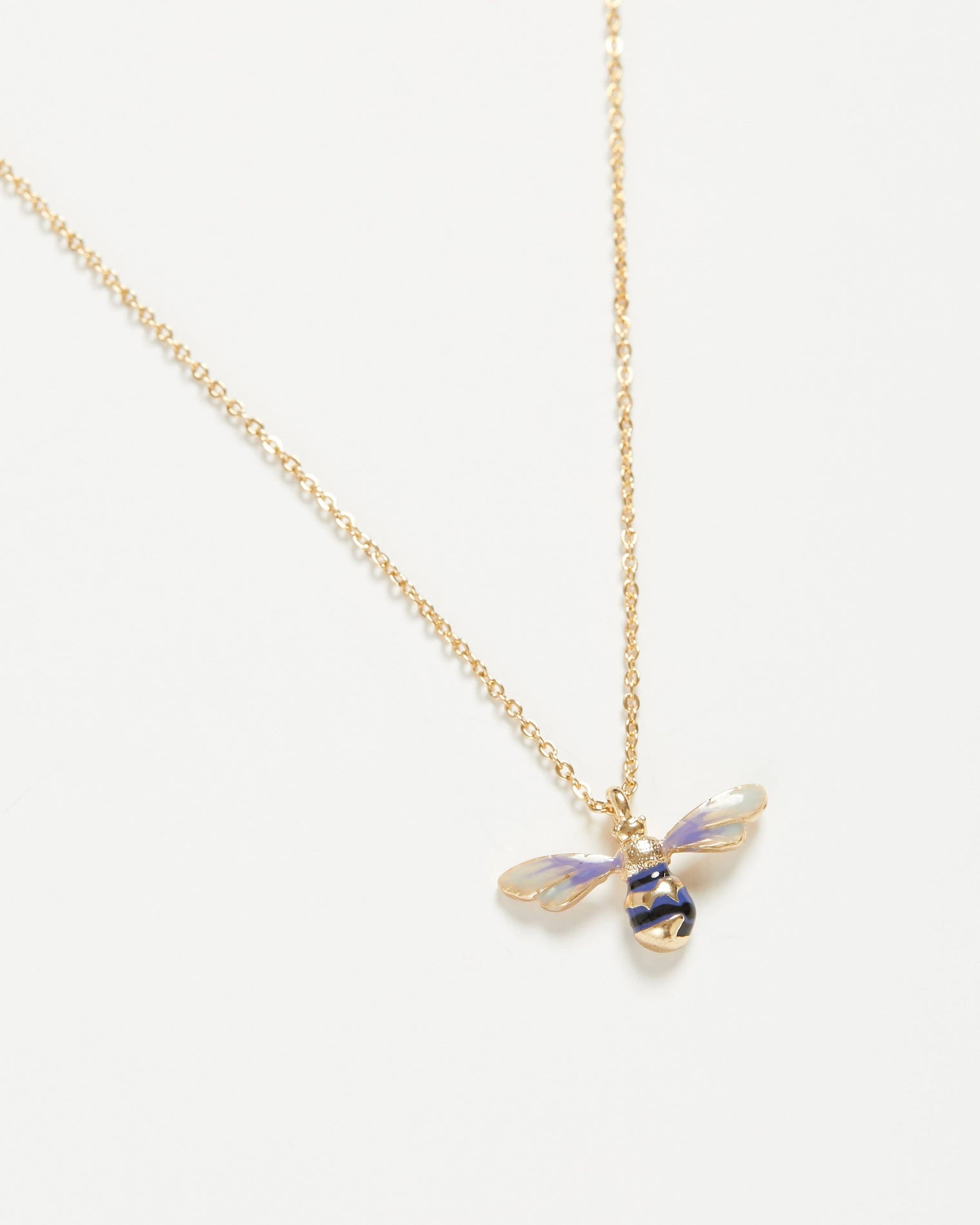 Fable England - Enamel Short Bee Necklace