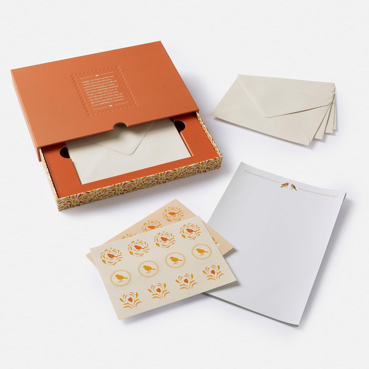 The Correspondent Stationery Set: 20 Sheets of Writing Paper, 20 Matching Envelopes, and 24 Envelope Sticker Seals