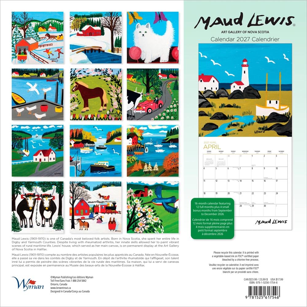 Maud Lewis 2027 Wall Calendar