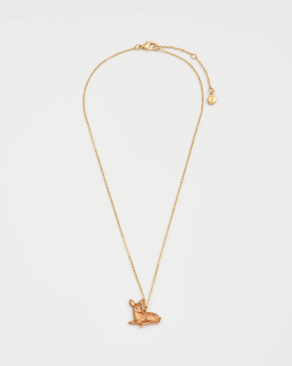 Fable England - Resting Fawn Gold Chain Necklace