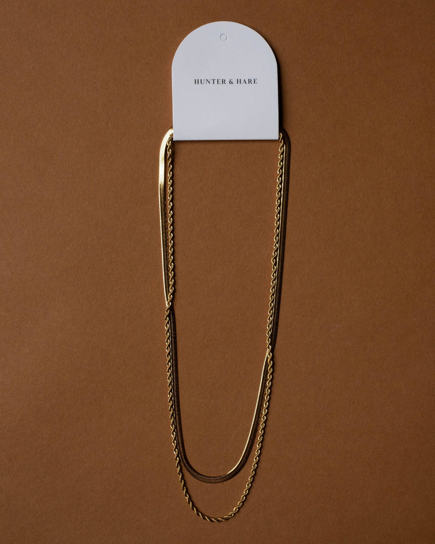 Hunter & Hare - Sandra Dual Rope and Snake Chain Necklace