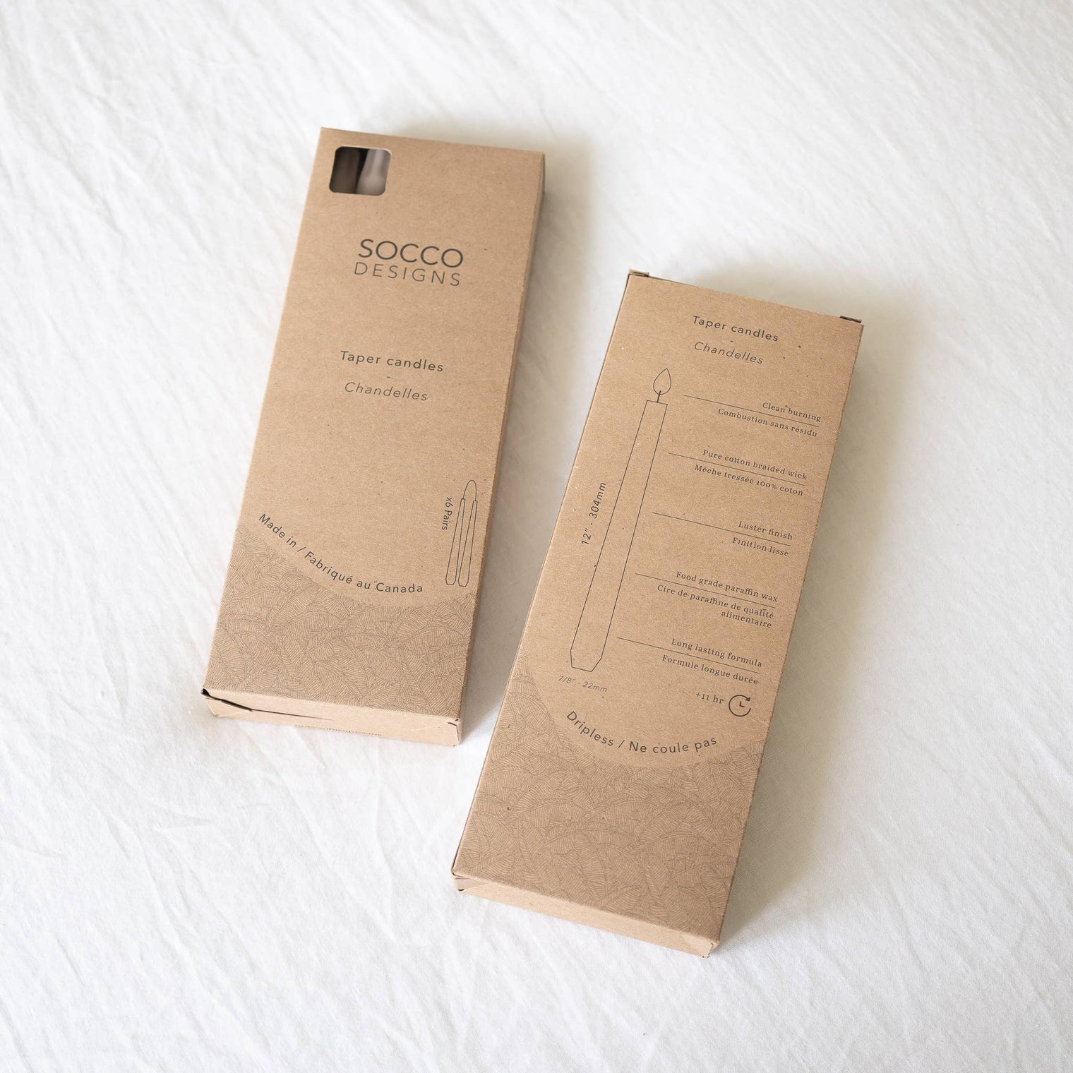 Taper Candles - Pair Olive