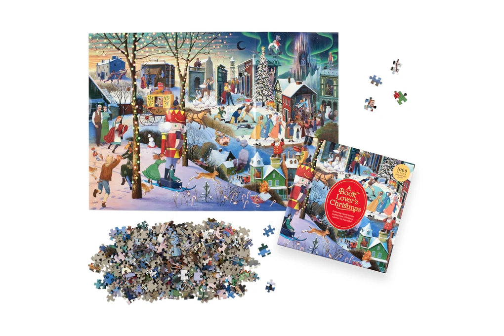A Book Lover's Christmas 1000 Piece Puzzle