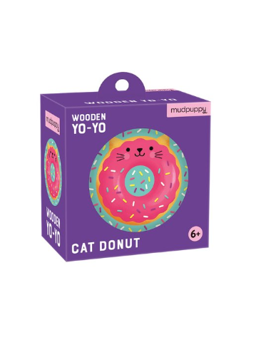 Cat Donut Wooden Yo-Yo