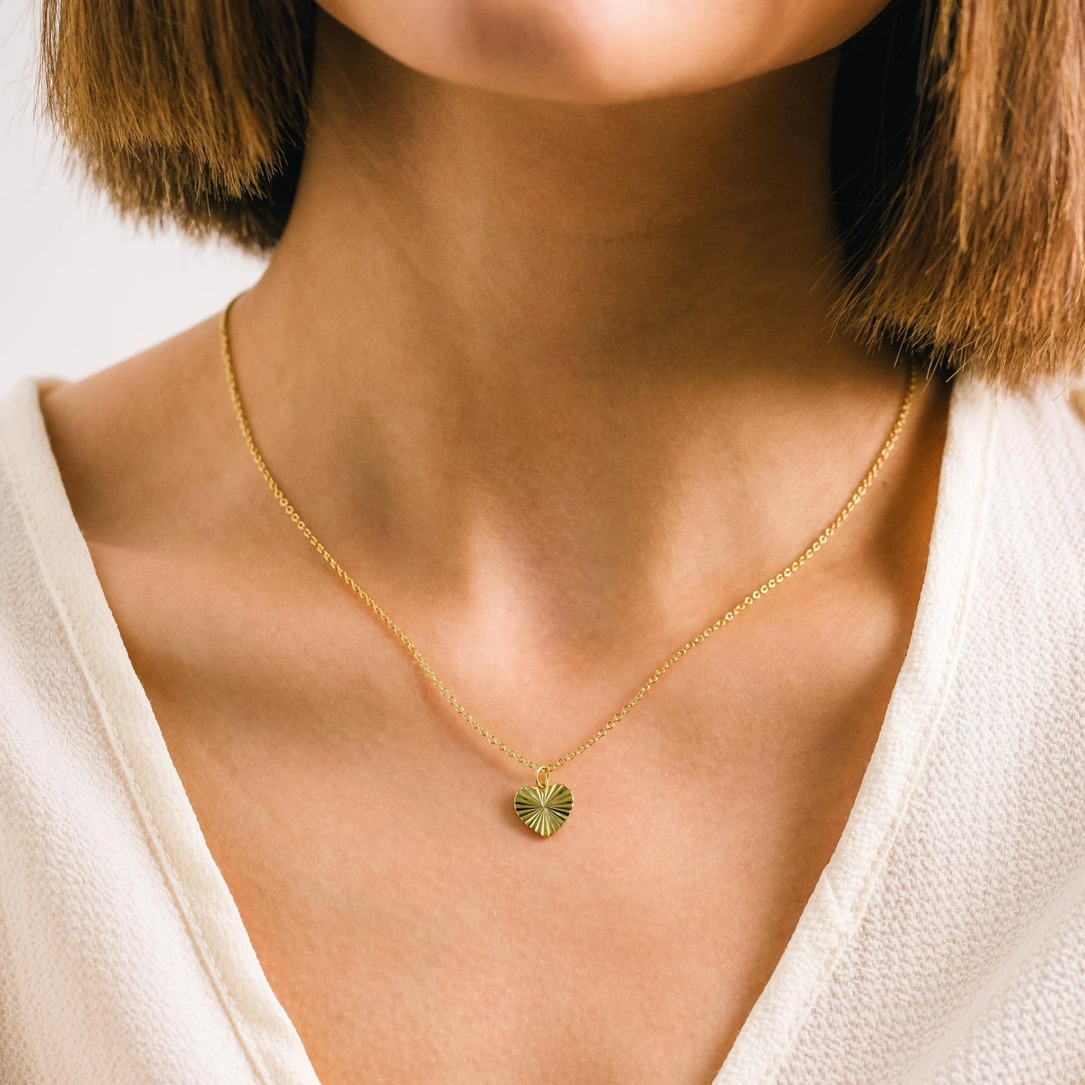 Heart Fluted Necklace