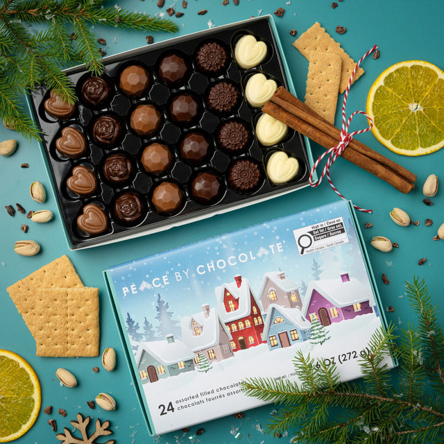 Peace By Chocolate - 24 Piece Holiday Box