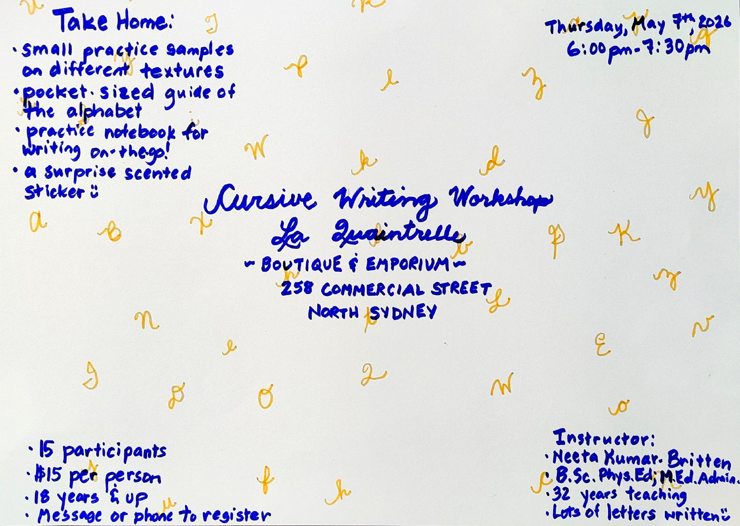 Cursive Writing Workshop