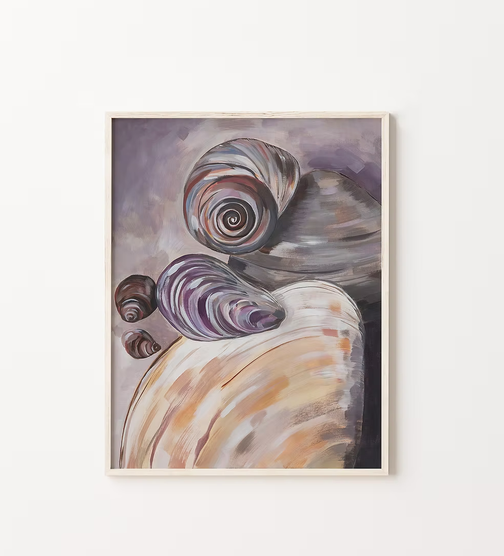 Lyndsay Hubley Art - Shore Finds Vertical Art Print & Card