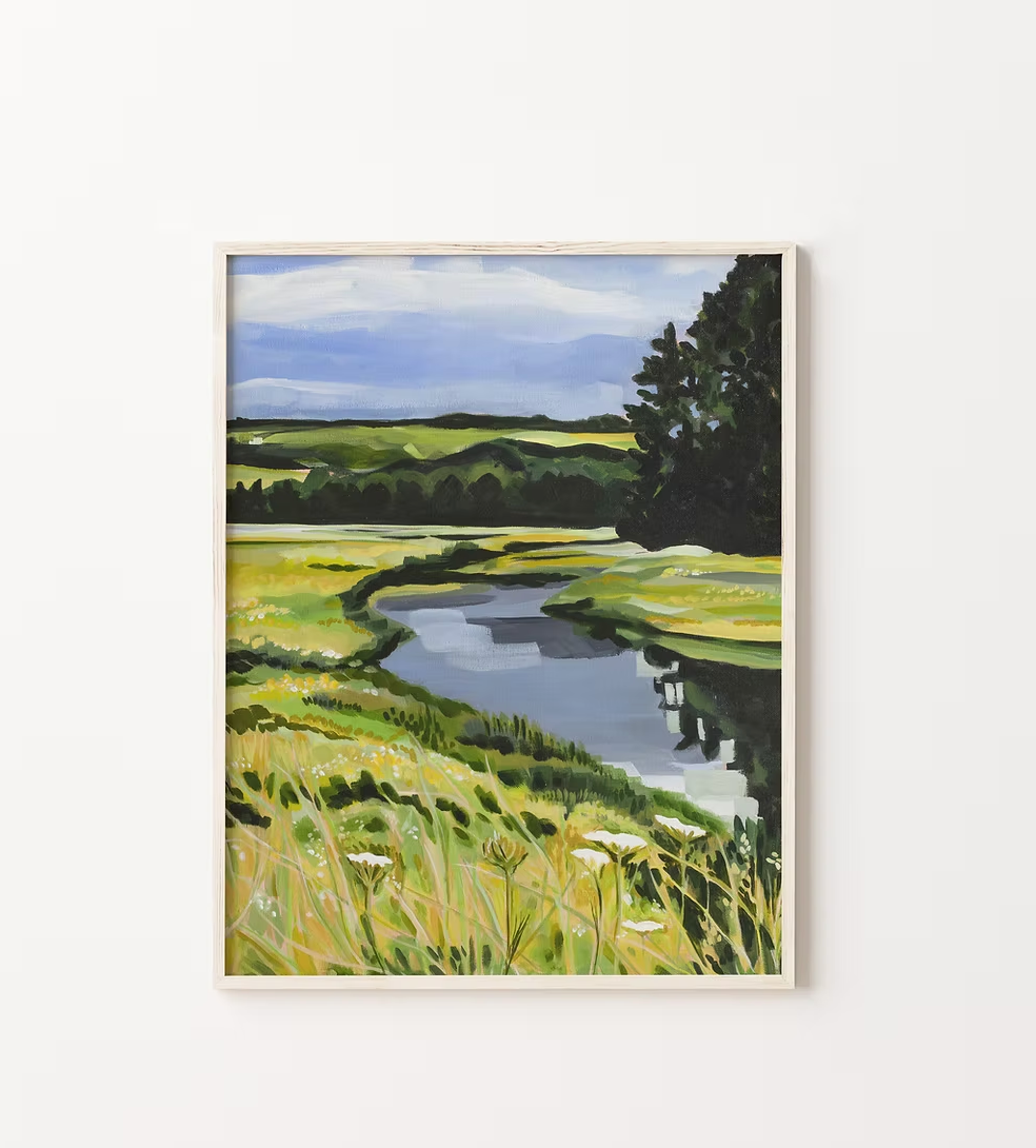 Lyndsay Hubley Art - Summertime in Little Mabou Vertical Art Print