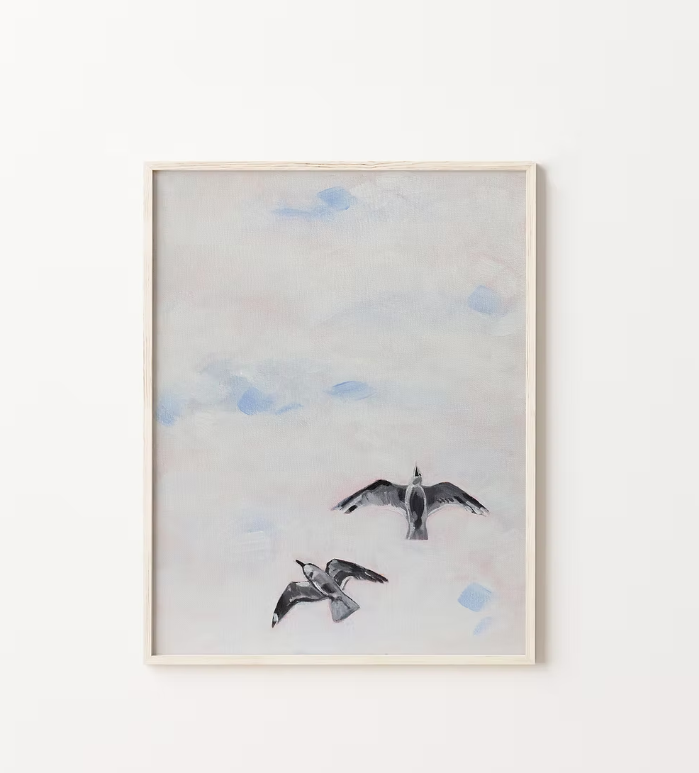 Lyndsay Hubley Art - Seagulls Vertical Art Print