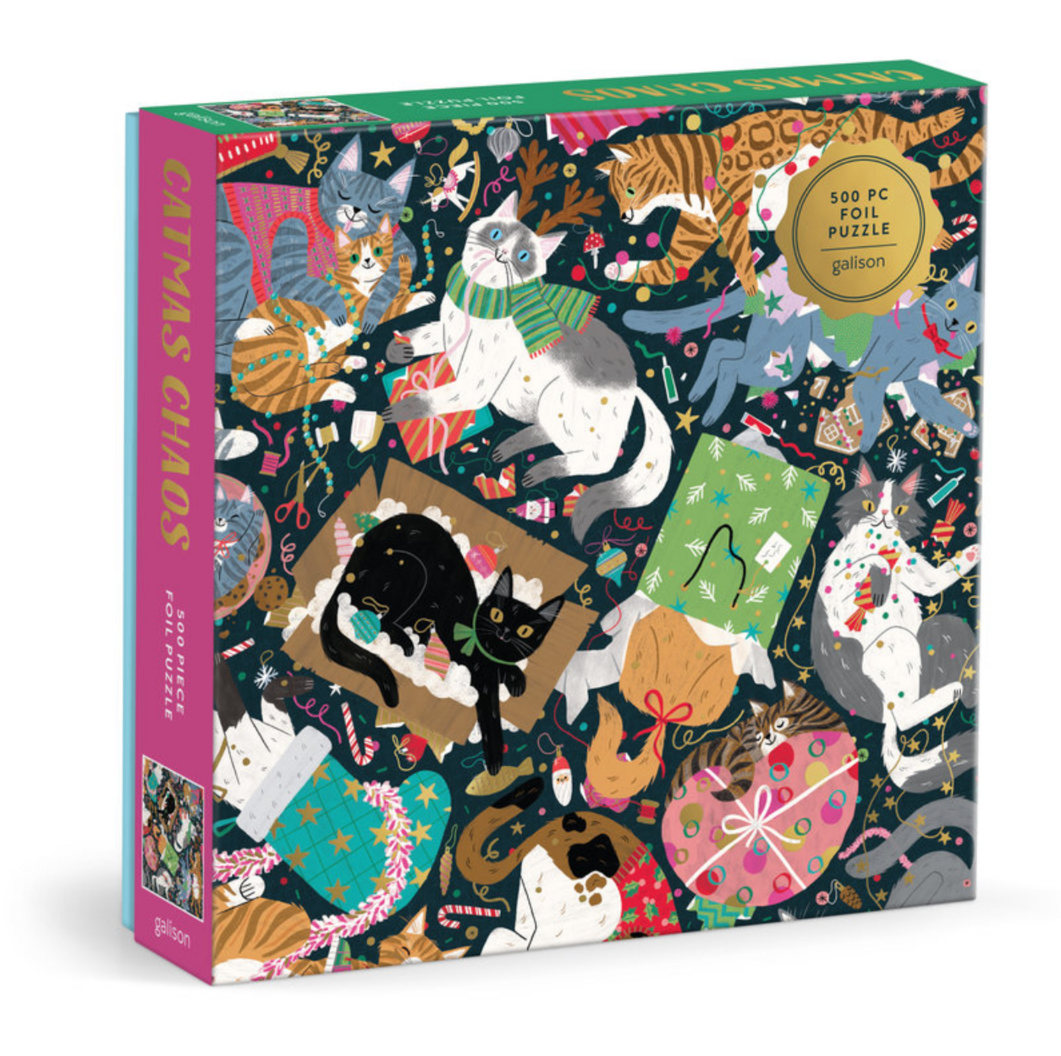 Catmas Chaos 500 Piece Puzzle