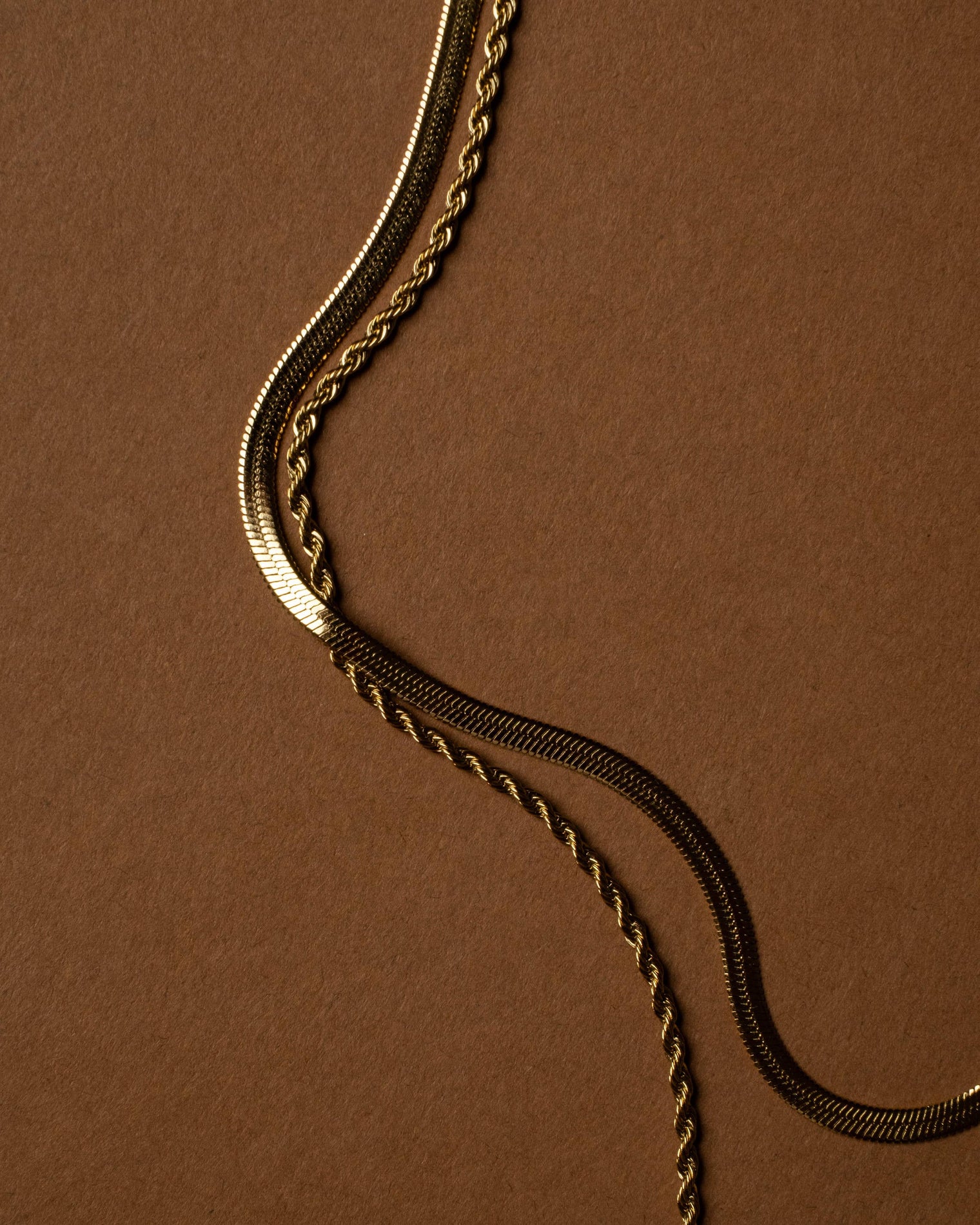 Hunter & Hare - Sandra Dual Rope and Snake Chain Necklace