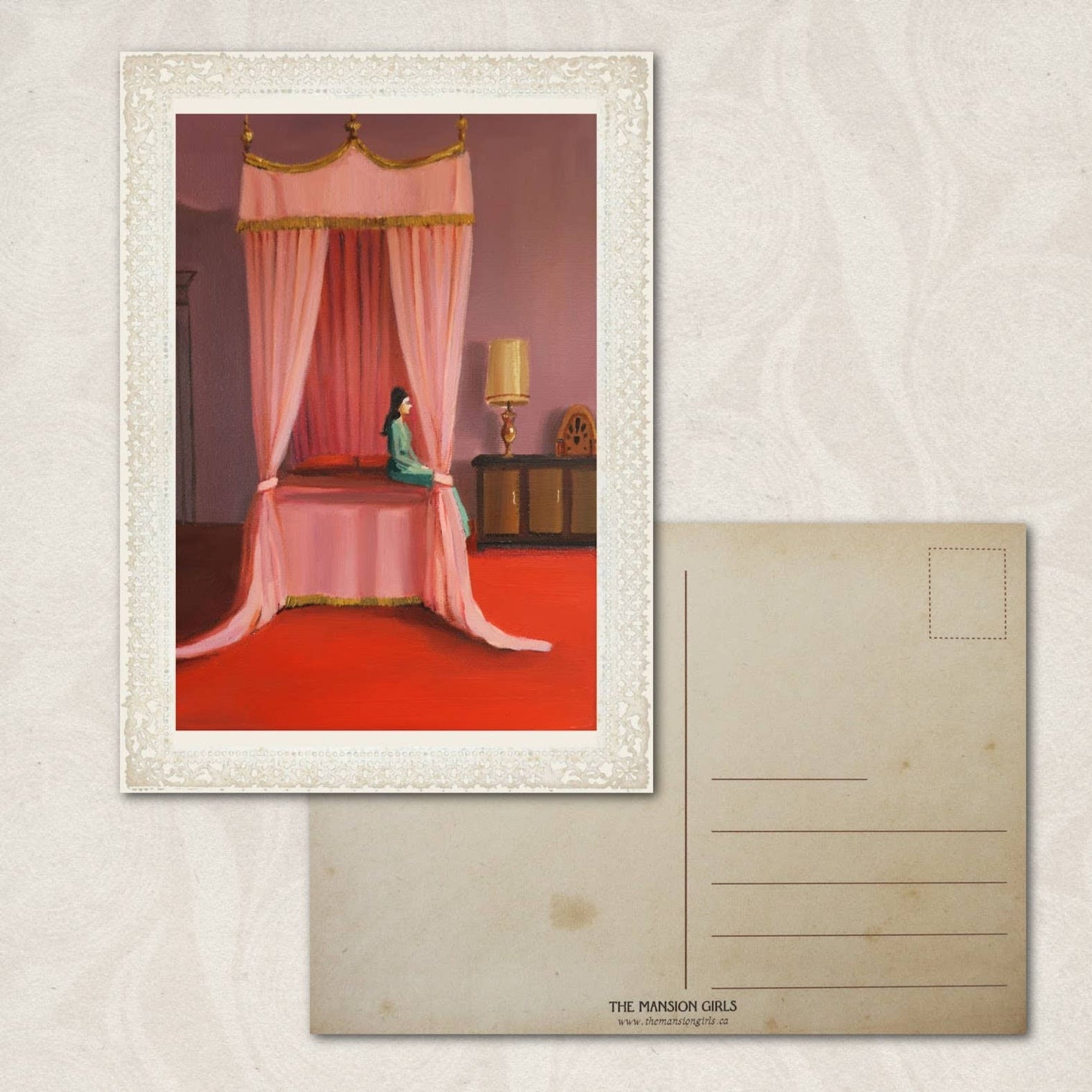 The Mansion Girls - She Liked The Sad Songs. Postcard Print.