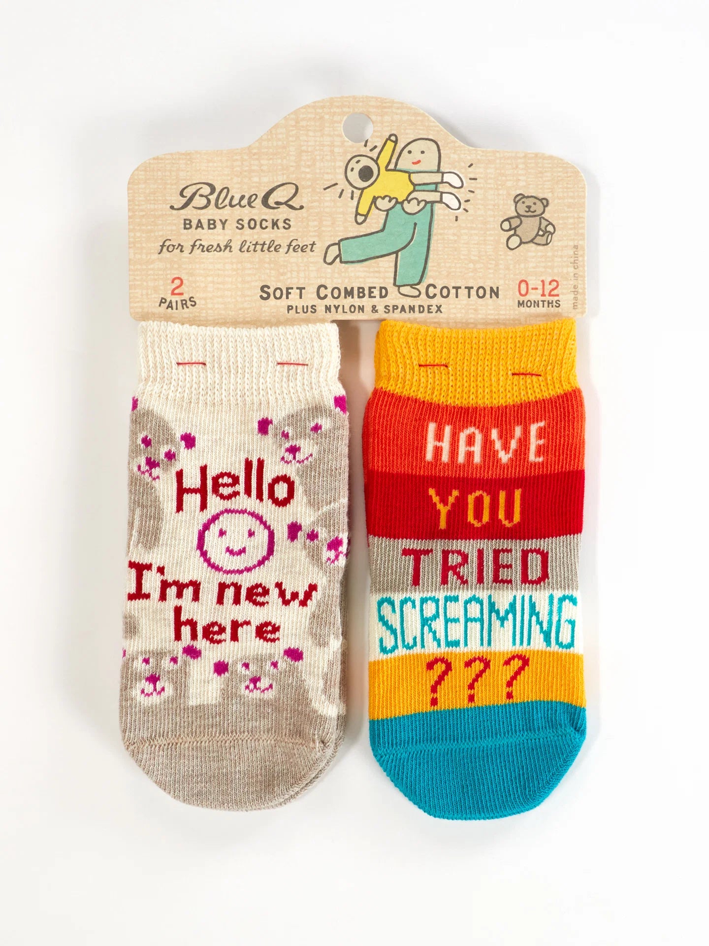 Hello I'm New Here/ Have You Ever Tried Screaming??? - Baby Socks