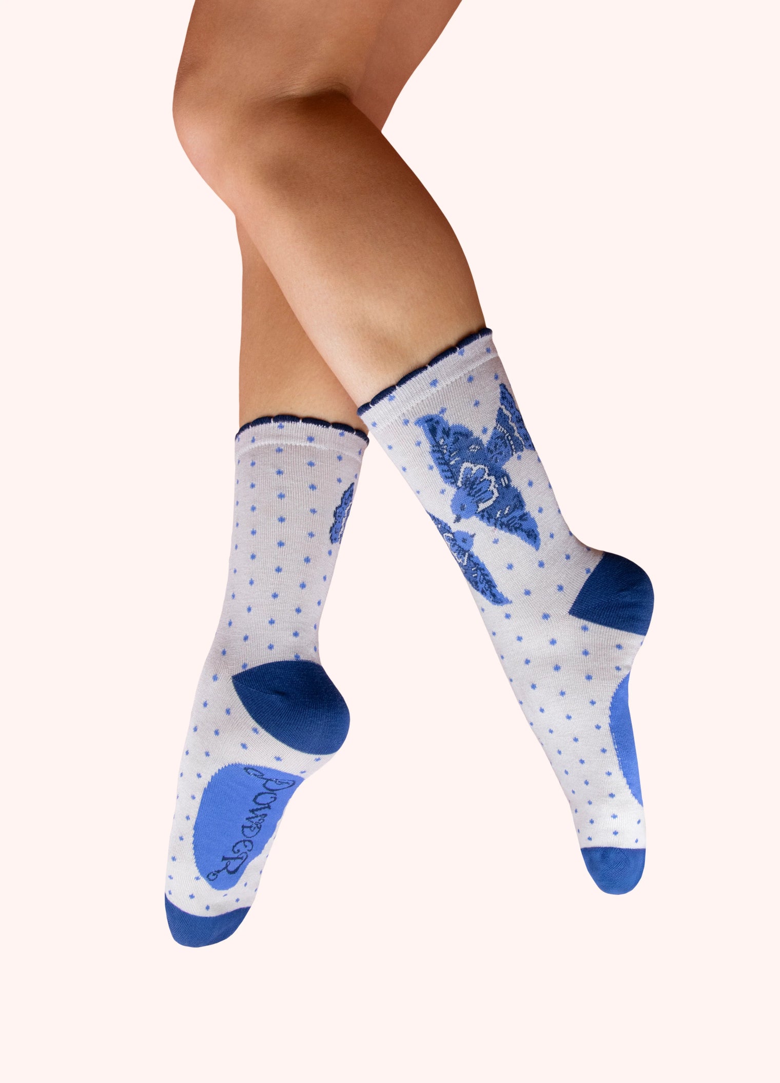 Powder Ankle Sock - Blue Birds