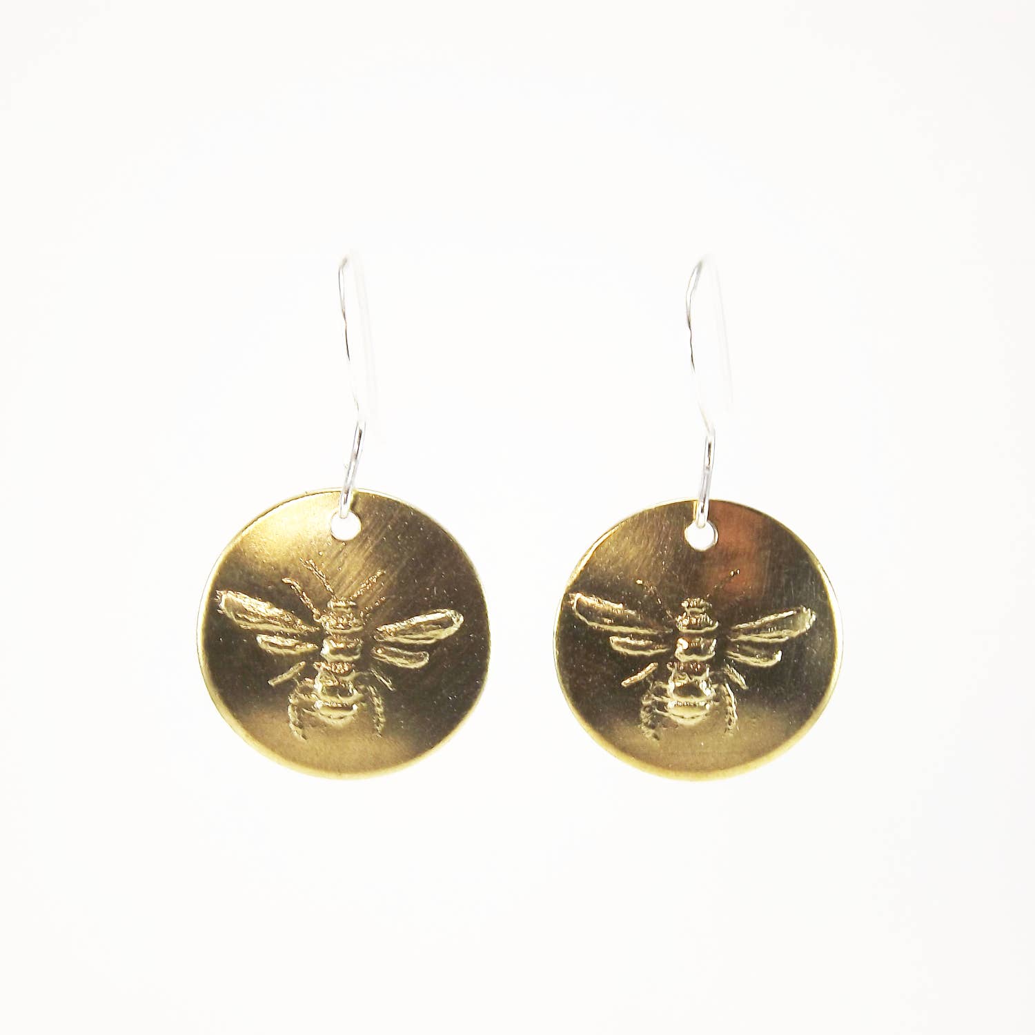 David Stepan - Bee 5/8" Diameter Earring3B  Brass