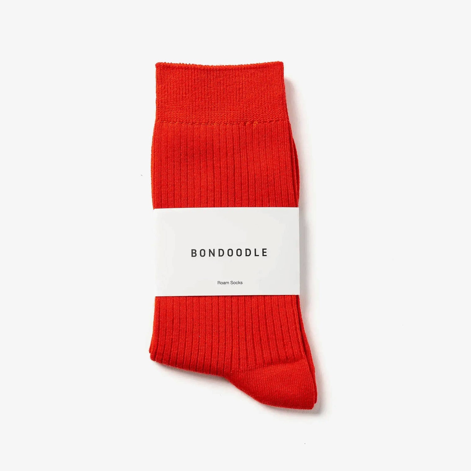 Bondoodle - Everyday Cotton Crew Socks - Tomato Red