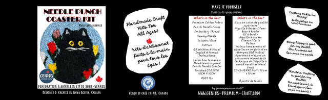 Genius Premium Craft - DIY Maud Lewis Needle Punch Coasters Kit Set