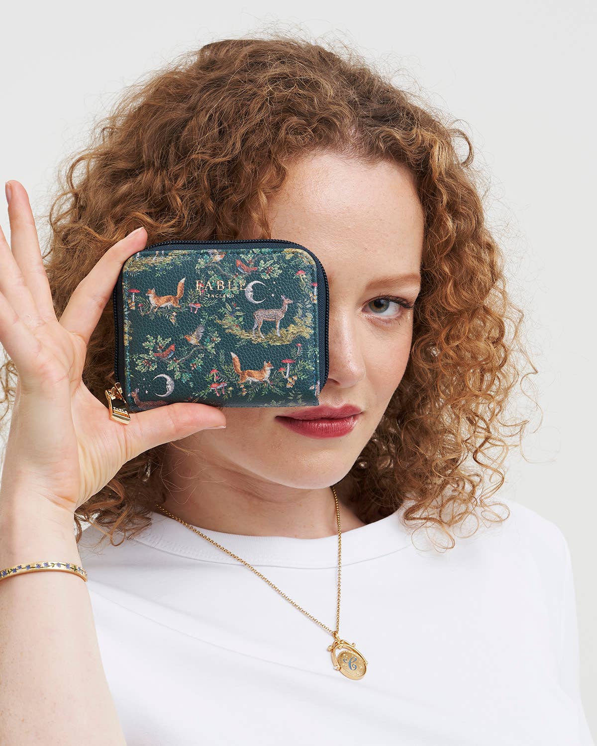 Fable England UK - Into the Woods Green Small Purse