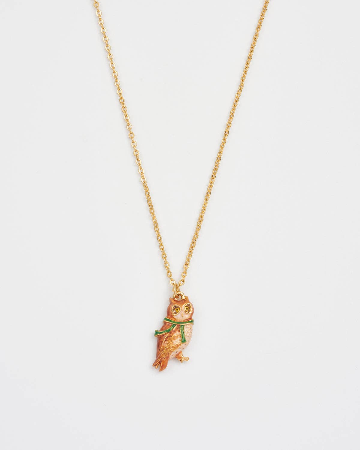 Fable England - Cosy Owl Gold Chain Necklace