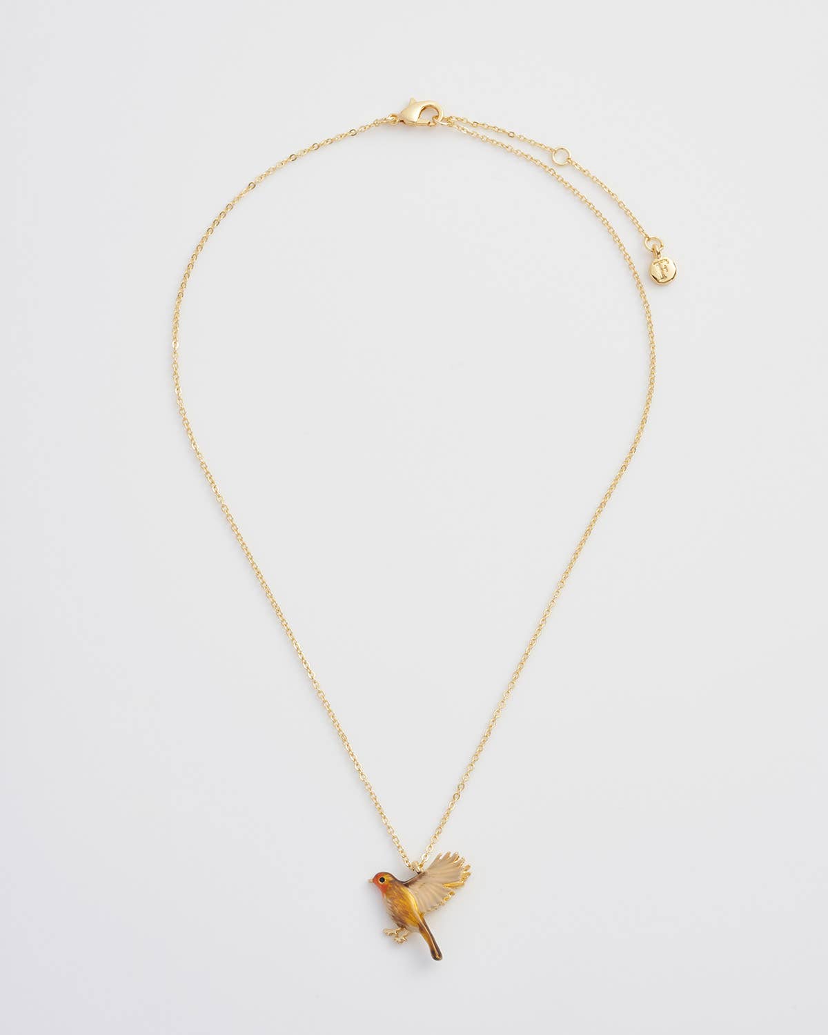 Fable England UK - Enamel Flying Robin Necklace