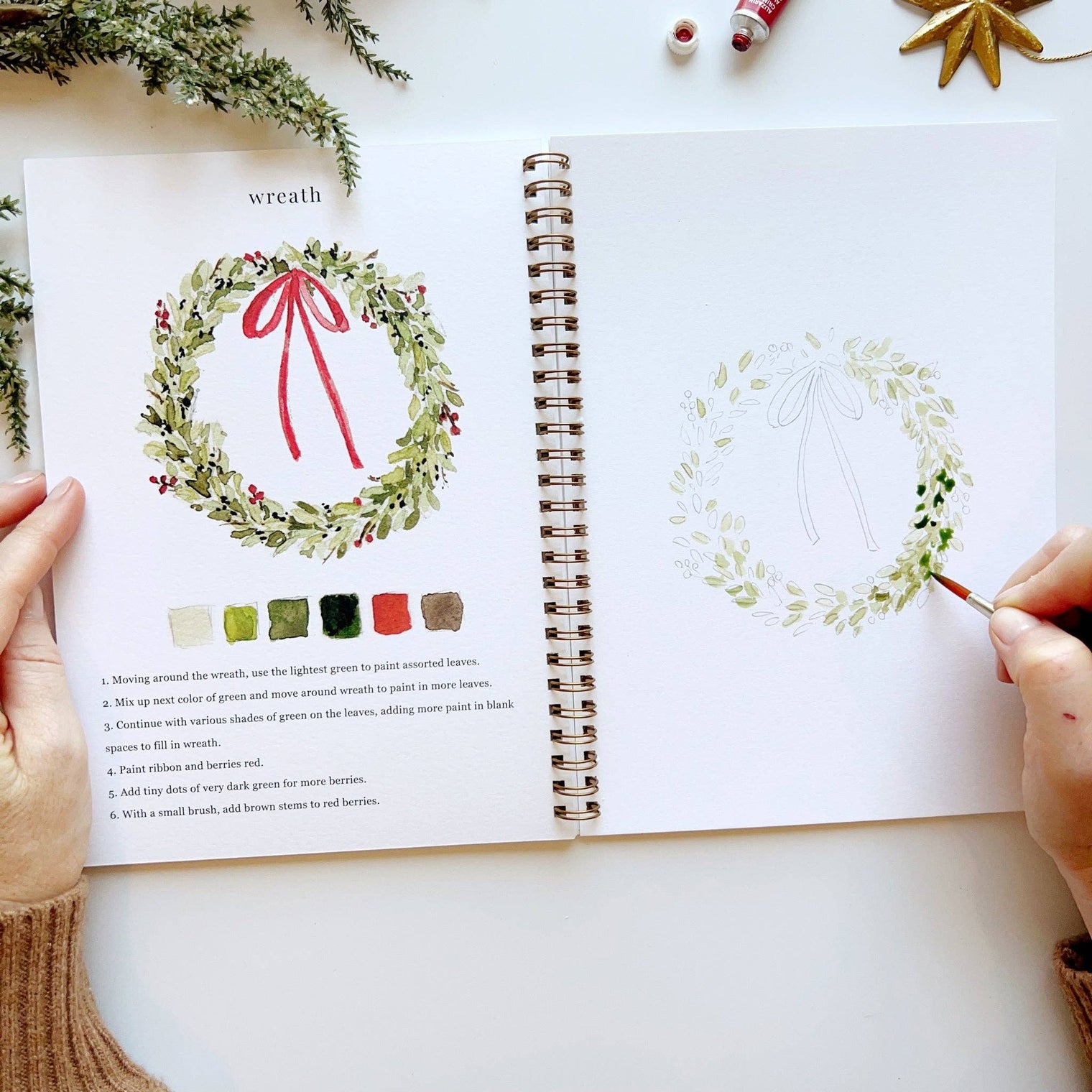 Christmas Watercolour Workbook