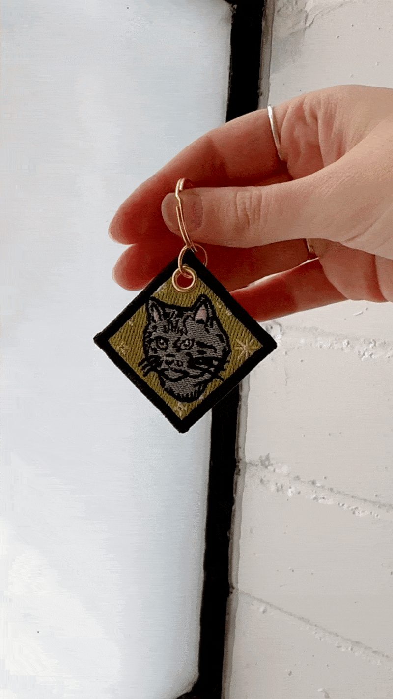 Stay Home Club - Shut Up Everyone (Cat) - Embroidered Keychain