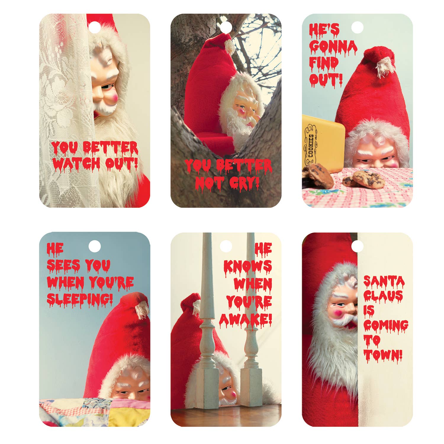 Smitten Kitten - Creepy Santa Gift Tags