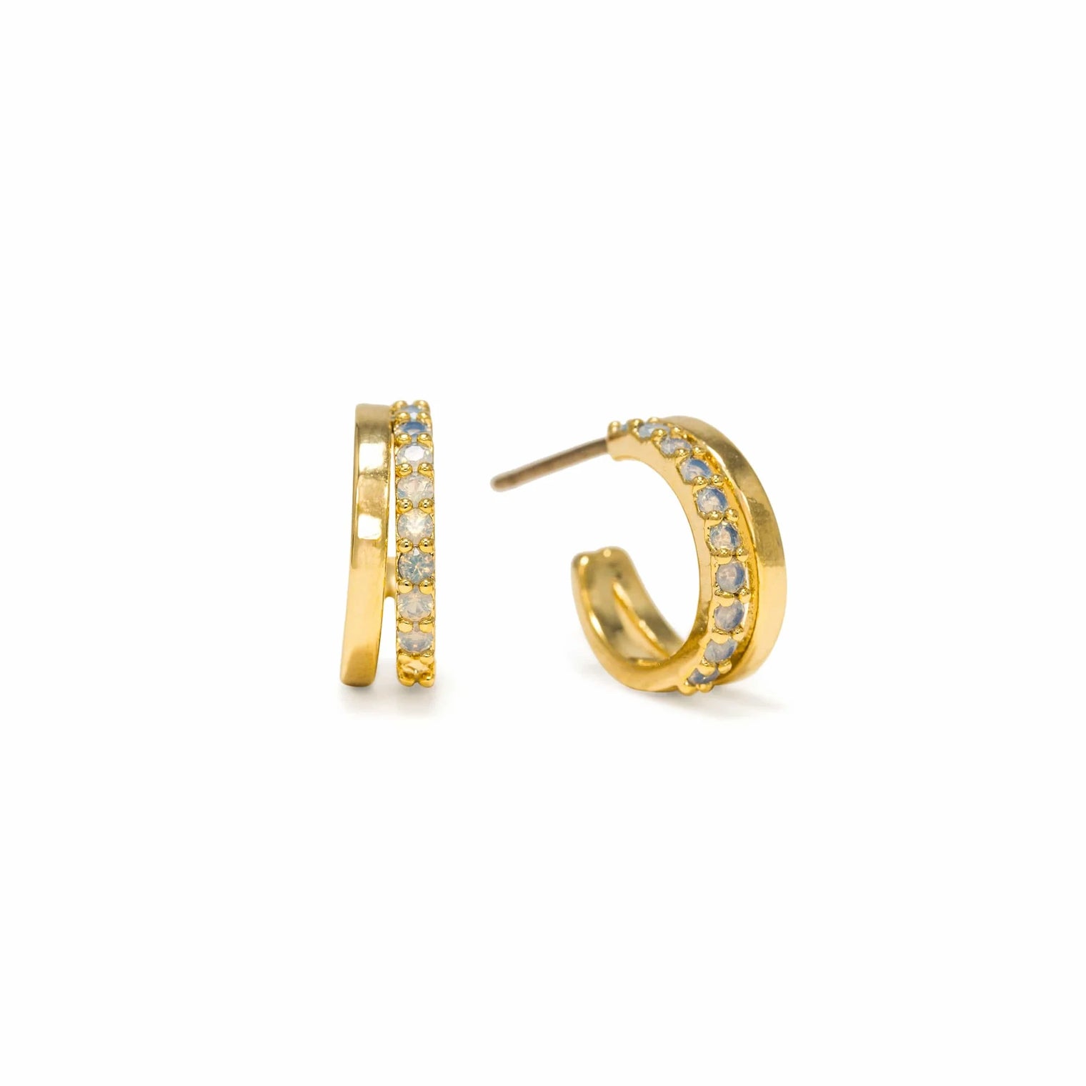 Dewdrop Hoop Earrings - Gold