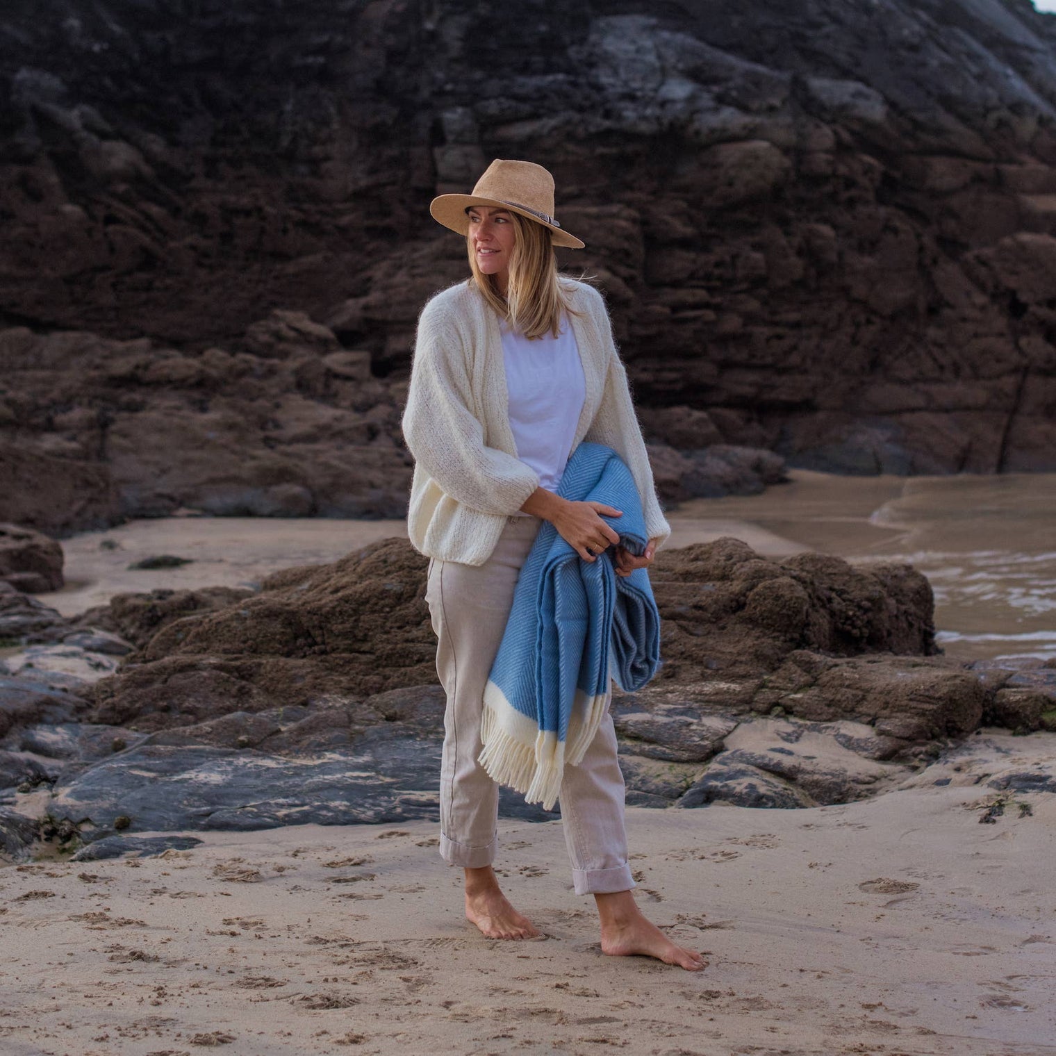 Atlantic Blankets - Dusk Blue Wool Blanket