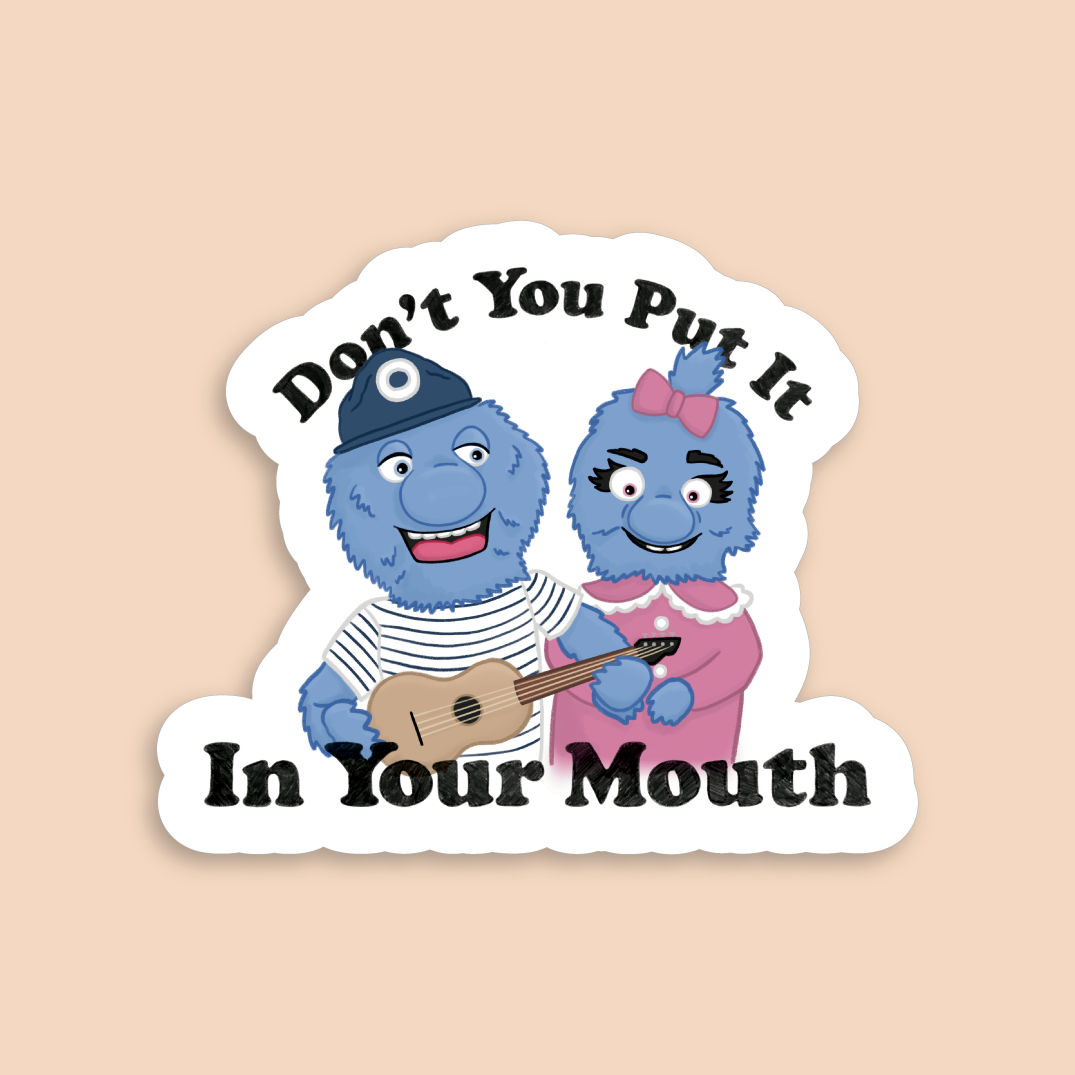Le Petit Lapin Art Studio - Don't You Put It In Your Mouth Sticker