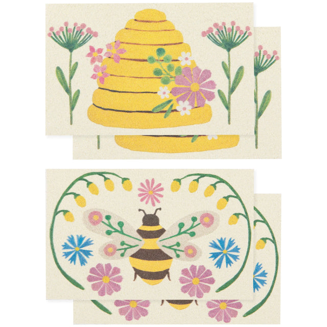 Bee Garden Pop Up Sponges Set of 4