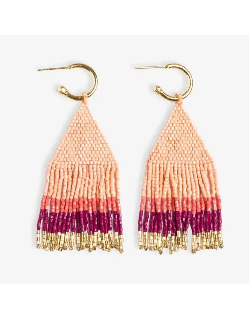 James Blush Fringe Earrings
