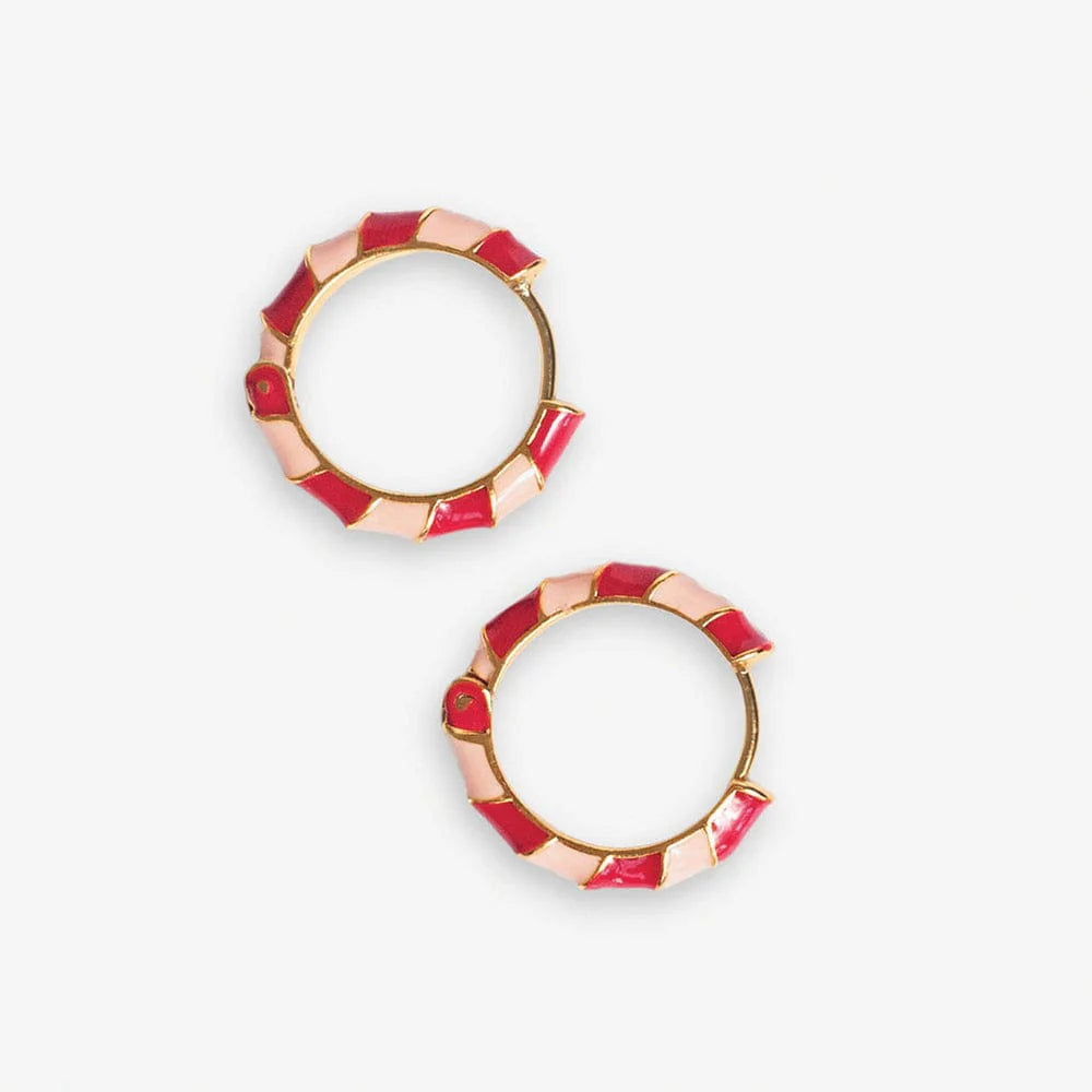 Pippa Twisted Red/Blush Earrings