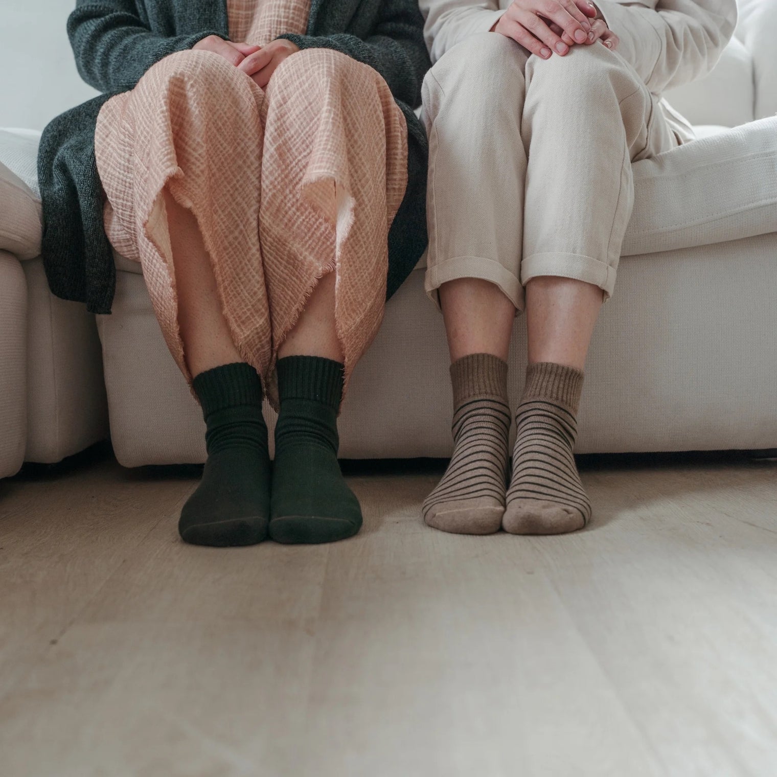 Pokoloko - Striped-Solid Pima Socks (Pack of 2)