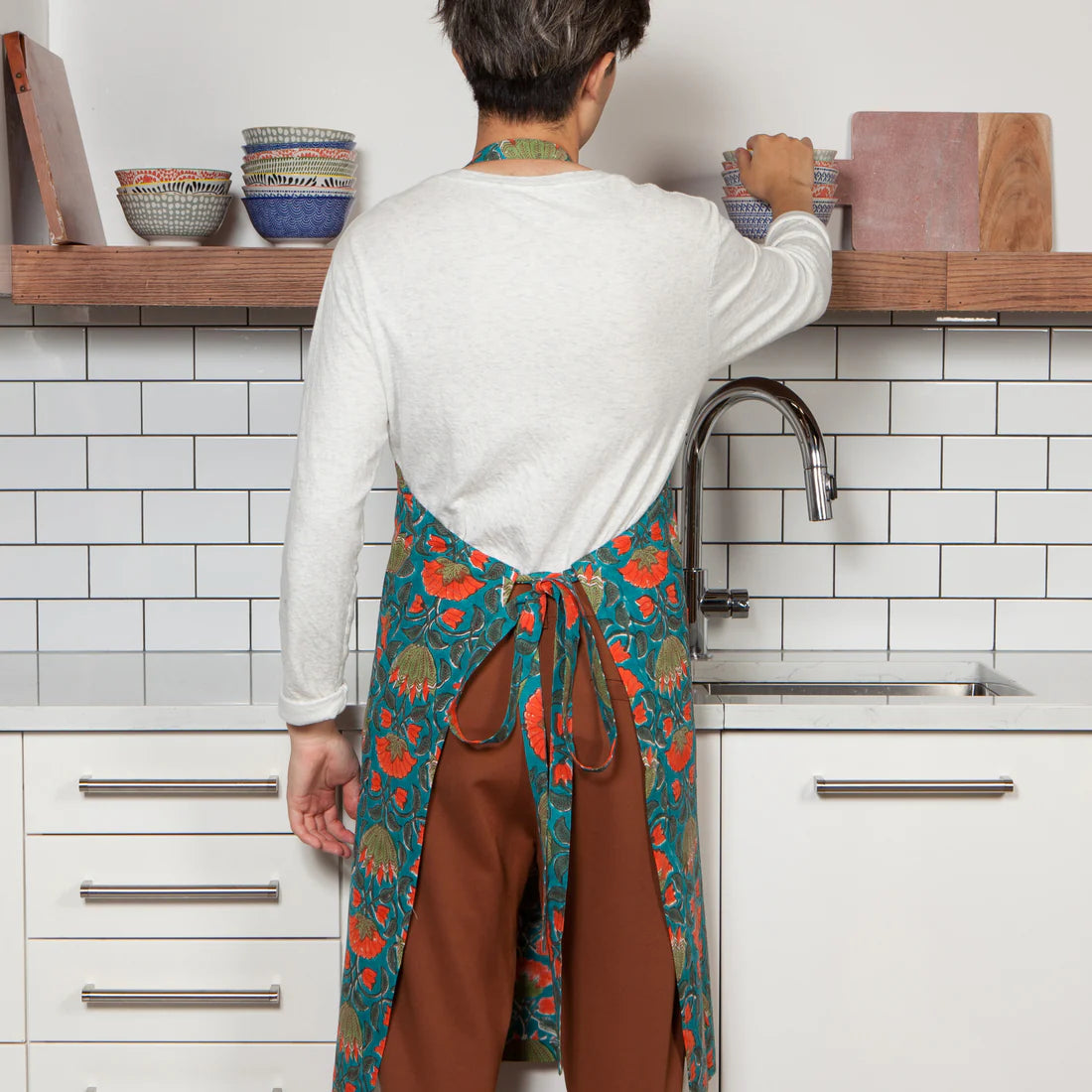Allure Floral Block Print Apron