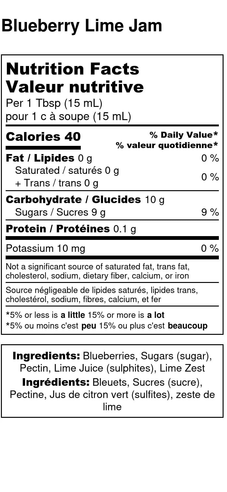 Hopeful Homestead Blueberry Lime Jam 250 ml