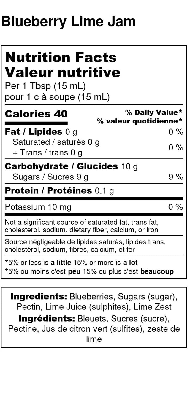 Hopeful Homestead Blueberry Lime Jam 250 ml